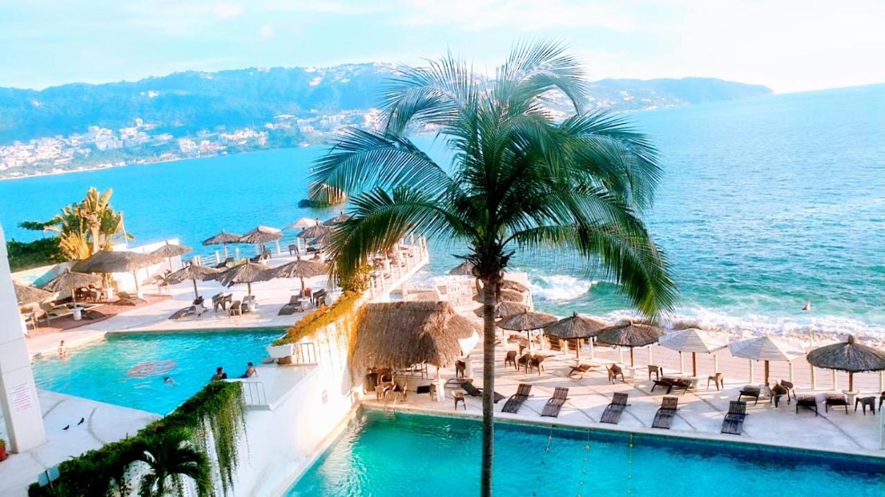 Suite Con Vista Al Mar A Pie De Playa Acapulco Buitenkant foto